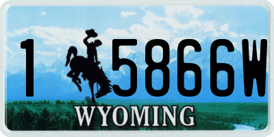 WY license plate 15866W