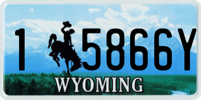 WY license plate 15866Y