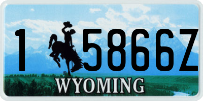 WY license plate 15866Z