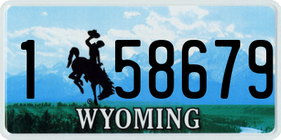 WY license plate 158679
