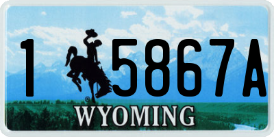WY license plate 15867A