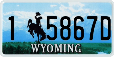 WY license plate 15867D