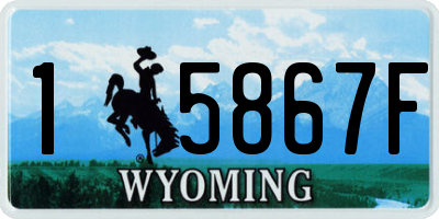WY license plate 15867F
