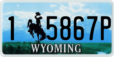 WY license plate 15867P