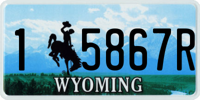 WY license plate 15867R