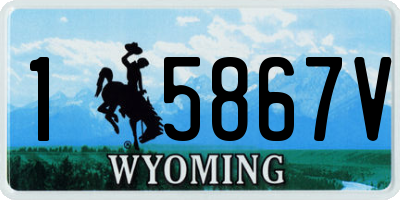 WY license plate 15867V
