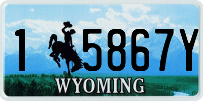 WY license plate 15867Y