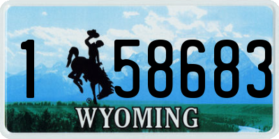 WY license plate 158683