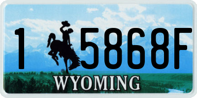 WY license plate 15868F