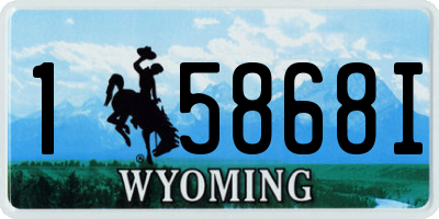 WY license plate 15868I