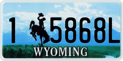 WY license plate 15868L