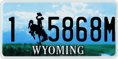WY license plate 15868M