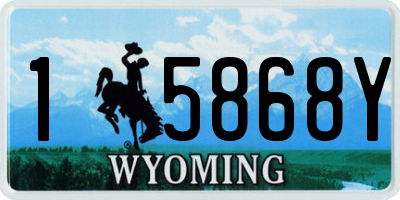 WY license plate 15868Y