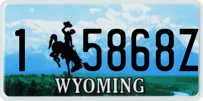 WY license plate 15868Z