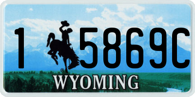 WY license plate 15869C