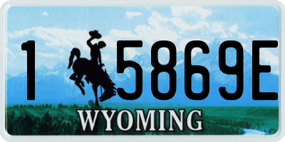 WY license plate 15869E