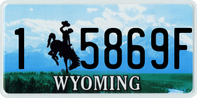 WY license plate 15869F