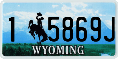 WY license plate 15869J