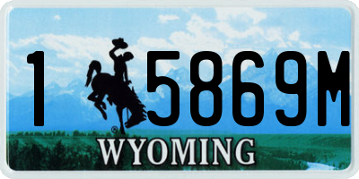 WY license plate 15869M