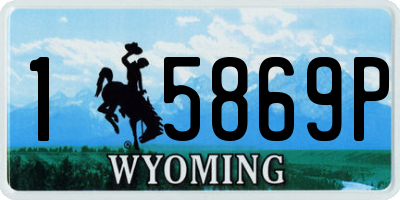WY license plate 15869P