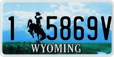 WY license plate 15869V
