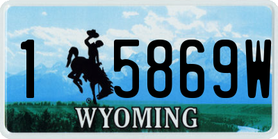 WY license plate 15869W