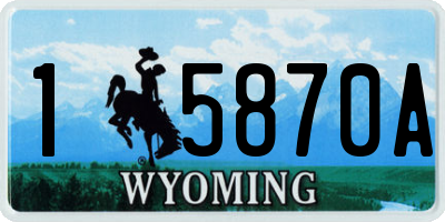 WY license plate 15870A