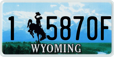 WY license plate 15870F