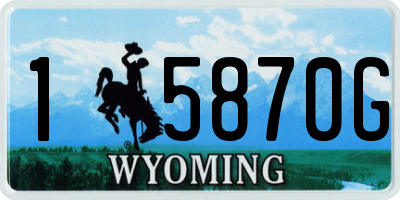 WY license plate 15870G