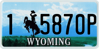 WY license plate 15870P