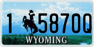 WY license plate 15870Q