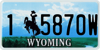 WY license plate 15870W