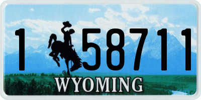 WY license plate 158711