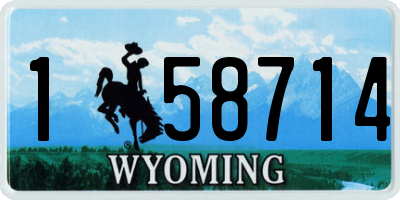 WY license plate 158714