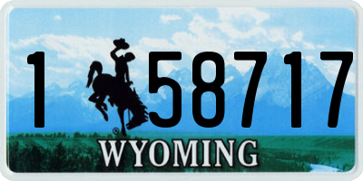 WY license plate 158717