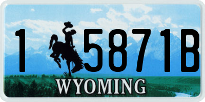 WY license plate 15871B