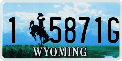 WY license plate 15871G