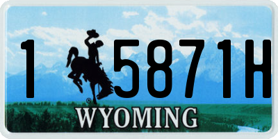 WY license plate 15871H