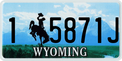 WY license plate 15871J