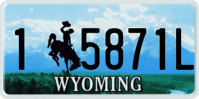 WY license plate 15871L