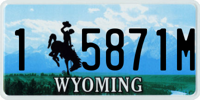 WY license plate 15871M