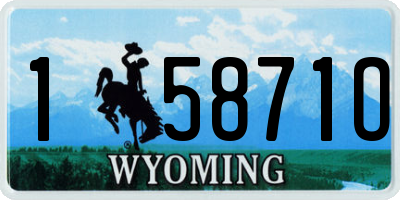 WY license plate 15871O