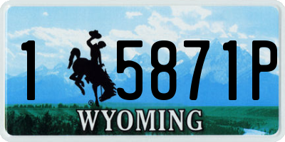 WY license plate 15871P