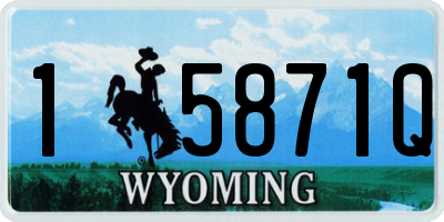 WY license plate 15871Q