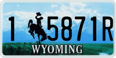 WY license plate 15871R