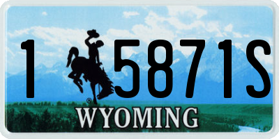 WY license plate 15871S