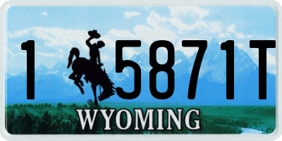 WY license plate 15871T