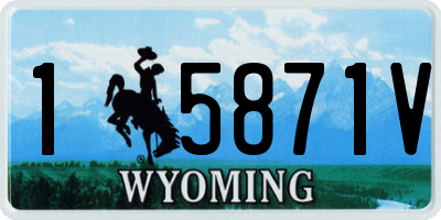 WY license plate 15871V