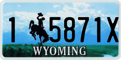 WY license plate 15871X
