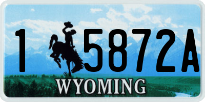 WY license plate 15872A